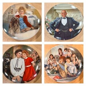 Knowles Vintage Little Orphan Annie Collector's Plates with Family Scenes